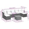 VidaXL Garden Lounge Set with Cushions 8 Pcs, Patio Sofas, Patio Furniture Set, Outdoor Furniture, Black 3256105