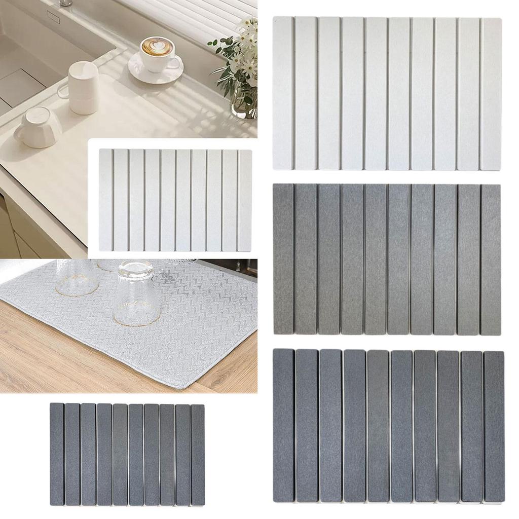 Diatomite Coasters for Kitchen Dishes Table Decor Cup Holder Stone Mat Countertop, Washroom,
