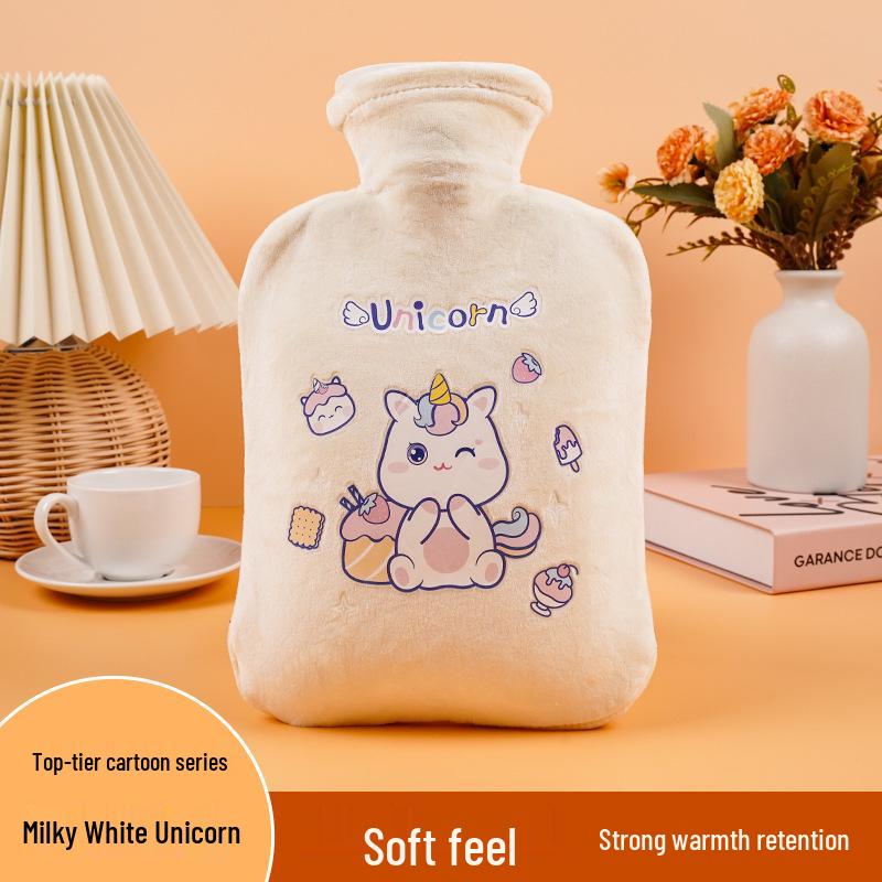 Kaqikete Cute Cartoon Plush Refillable Winter Hot Water Bottle & Hand Warmer
