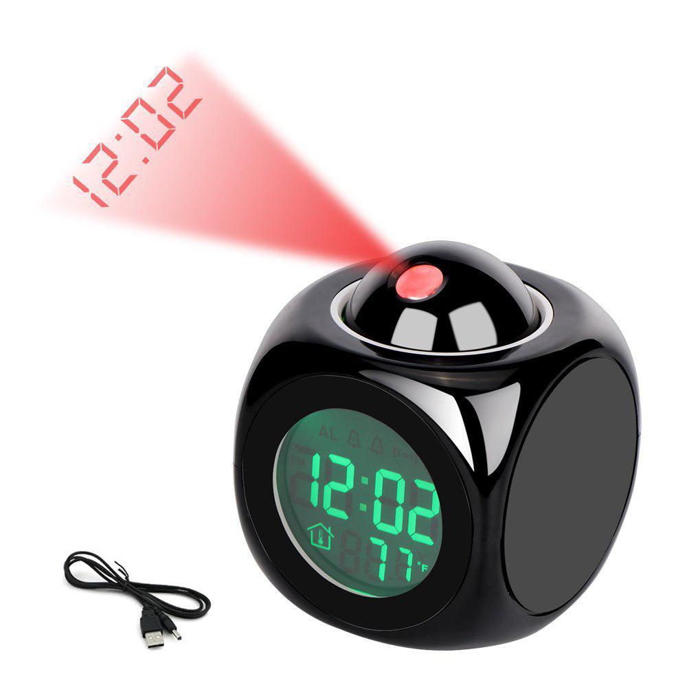 English Voice Projection Alarm Clock with Personality for Bedroom