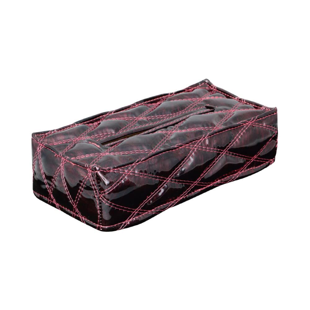 JET INOUE Fluffy Tissue Case with Double 594993 Stitching, Square, Maverick, Red,