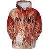 Spring And Autumn Fashion Men's Hoodie Bloody Horror 3D Print Hoodies Street Casual Boy Sweatshirt Men's Oversized Top Clothing