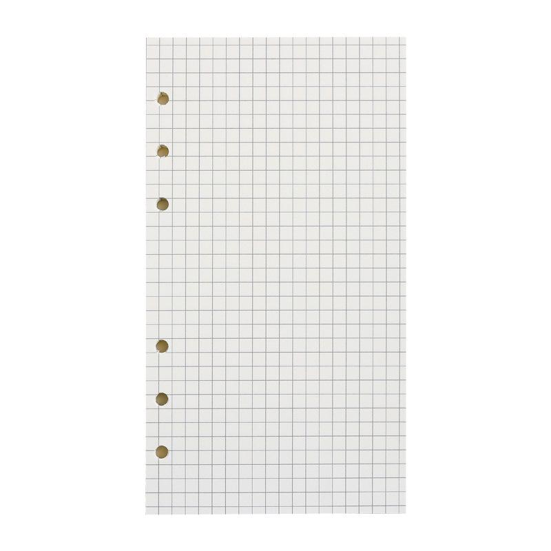 A6 A7 M5 Gitter Blankozeile Notizbuch mit losen Blättern Nachfüllpackung Spiralbindung Innenseite Tagebuch Planer Schulbedarf