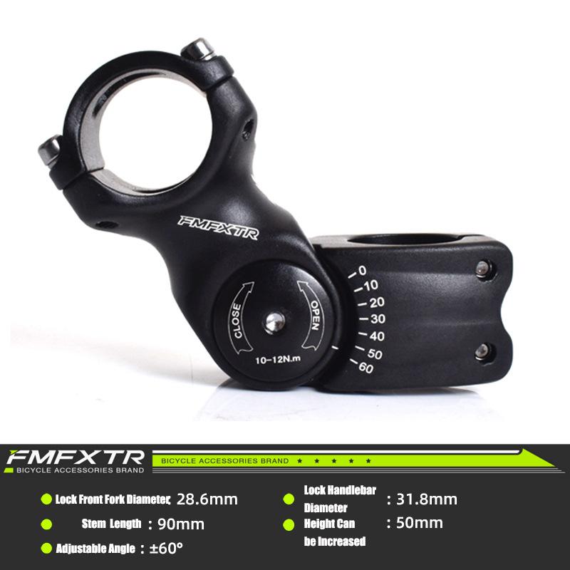 Mountain Bike Bicycle Lifting Accessories Angle Riser 25.4/31.8 Height Increaser Faucet Handlebar Adjustable Stem Easy Install Stem 31.8x90mm