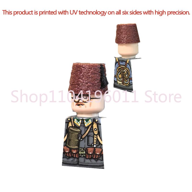 MOC UV Printing Military Building Blocks Accessories Soldier Figures Special Forces Army Sniper Police Bricks Toy Children Gift