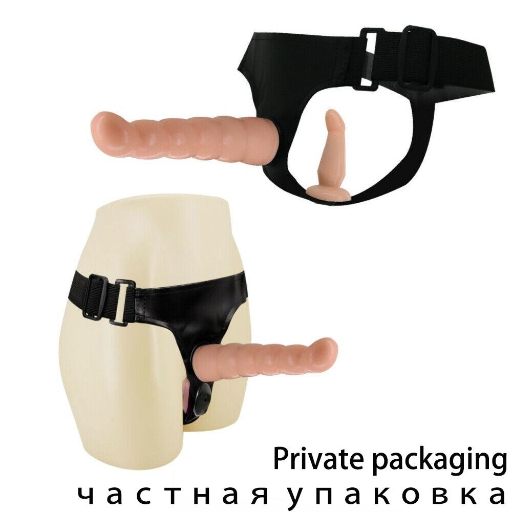 Doppeldildo Strapon Erwachsene für Frauen Ultraelastischer Harness Strap-on-Dildo Lesbische Paare Sexspielzeug