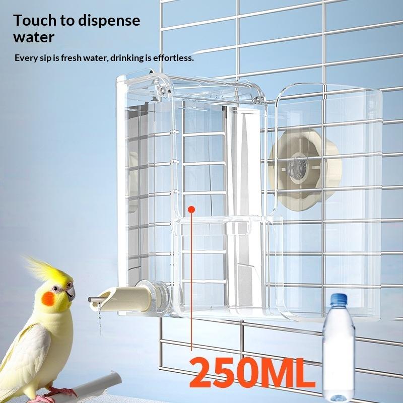 Automatic Bird Feeder Clear Sturdy Bird Automatic Feeding Water Supply Budgies Birds Cockatiel Lovebirds Cage Accessories