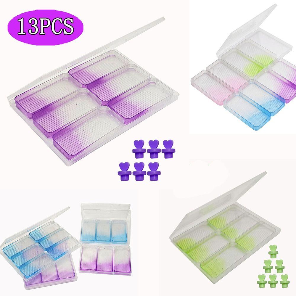 4/7/13Pcs Large Capacity Gradient Diamond Painting Trays Drill Storage Container for Nail Art