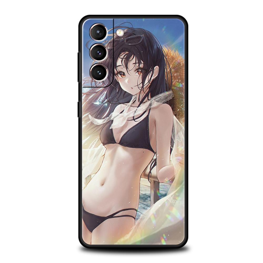 Funda de Chica Anime Sexy de Verano para Samsung Galaxy S24 S23 S22 S20 S21 FE Ultra S24 S23 S10 S10E S9 S8 Plus 5G Funda de Teléfono de Silicona