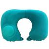 Flocking Inflatable Portable Neck Pillow That Can Be Stored And Self Filled Suitable For Outdoor Travel Business Trips Camping