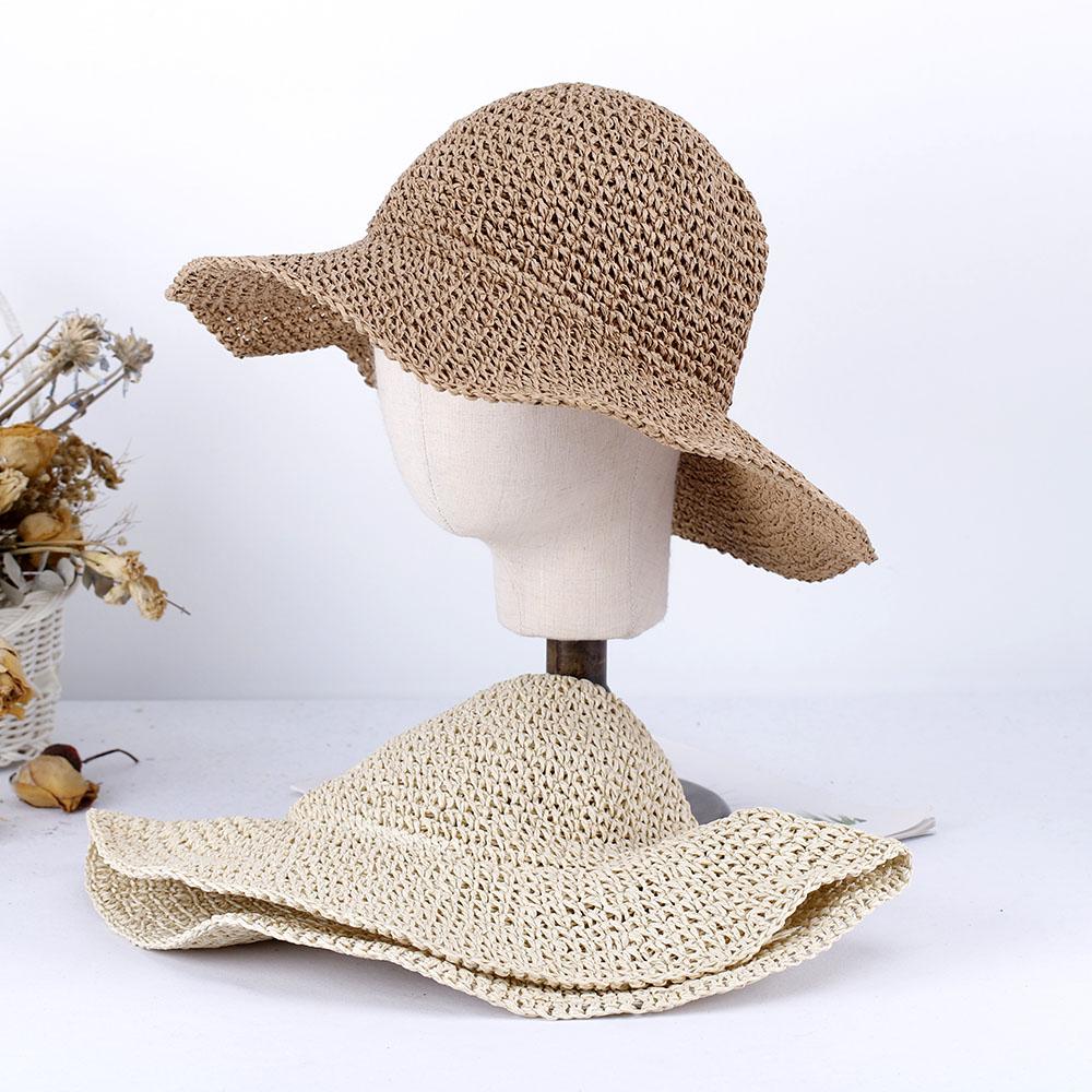 2023 Women's Summer Beach Cap Hat Pure Color Bucket Hat Cool Women's Hats for the Sun Sun Hat Straw Hat Hat for Girl Hiking Hat