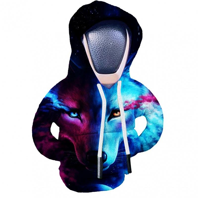 Car Gear Handle Cover Gear Lever Decorative Printing Creative Sweater Hoodie Protection Gear Shift Clothes