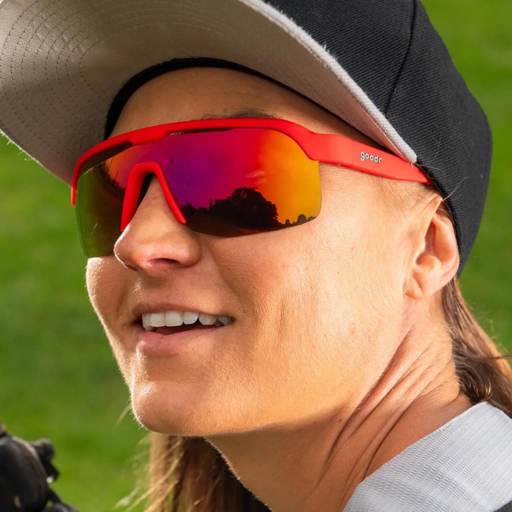 Goodr Sunglasses Series Lightweight Polarized UV Protection Running Shin Splint Inferno Bolt-G Women's Men's Dante's