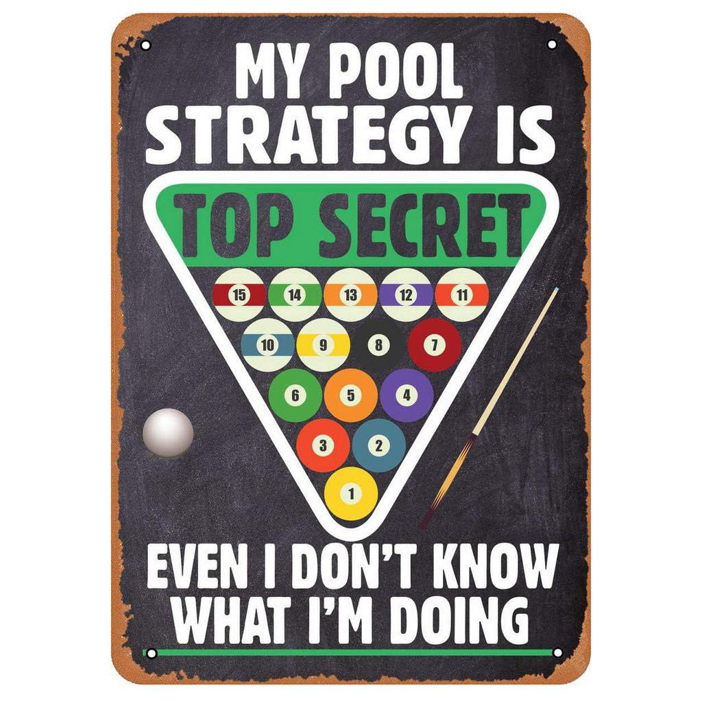 Billiards Metal Tin Signs Snooker Wall Art Posters Plaque Sign Vintage Iron Painting Decoration for Home Cafe Game Room Club Bar
