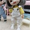 Fashion Gift Toys For 1/12Bjd Doll Clothes Fashion Overalls Denim Pants Obitsu11 Doll Accessories