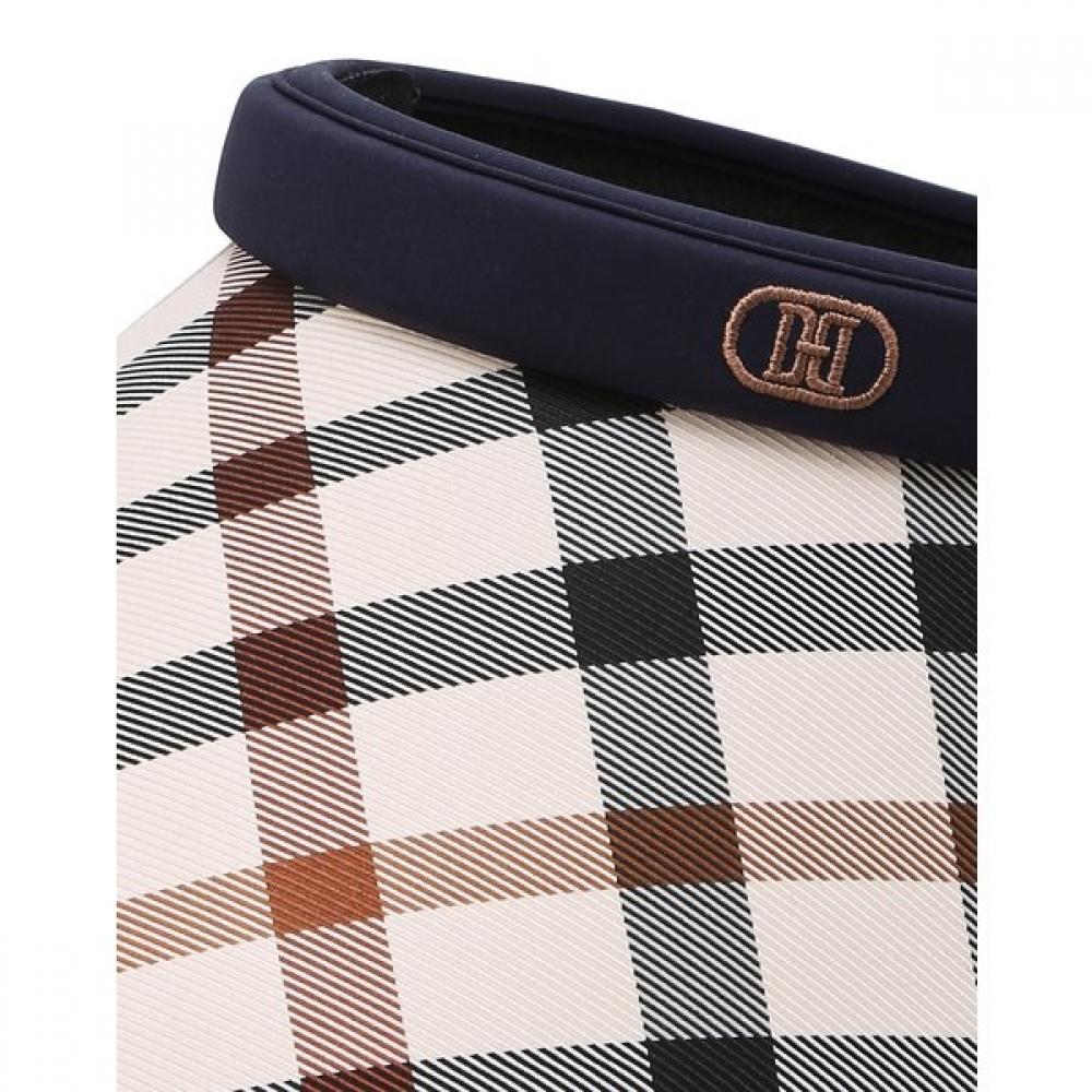 Daks Navy Check Wide Brim Sun Cap Dbhe4e101n2