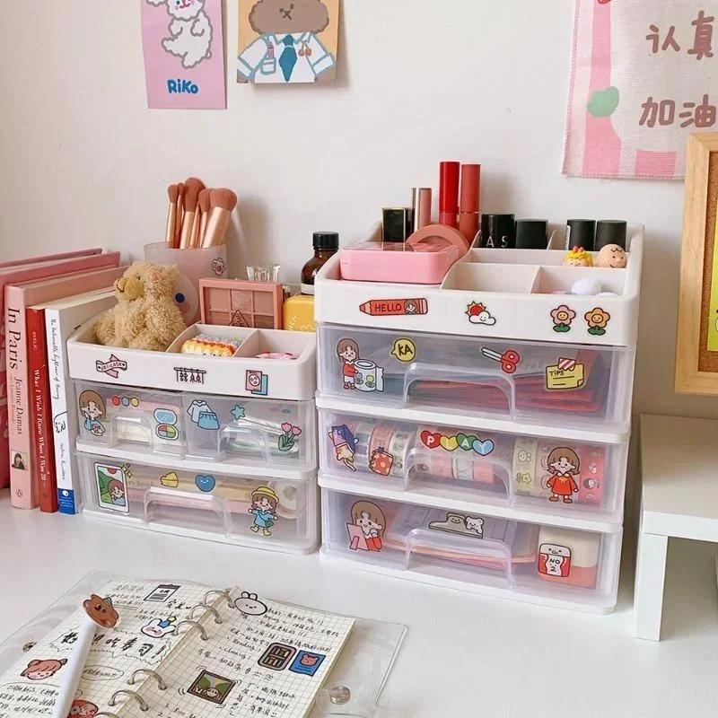 Multi-layer Cosmetic Storage Box Makeup Drawer OrganizerJewelry Nail Polish Make Up Container Desktop Sundries Storage Box