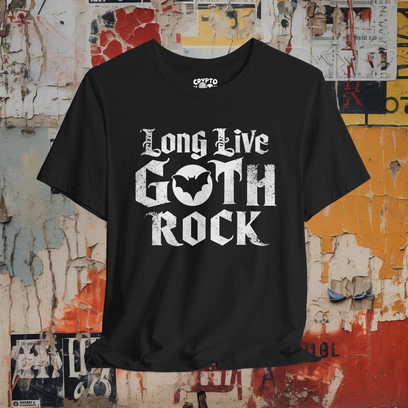 Goth Rock Shirt Punk Rock Black T-shirt Long Live Deathrock Metal Emo Music Tee Gothic Band Tee Gift for Alternative and Rock Music Fans XL