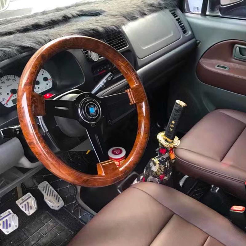 14" Retro Ferskentrefinish Ratt, Universell Passform for Beidouxing, Jetta & Yishen, Racing Titandesign