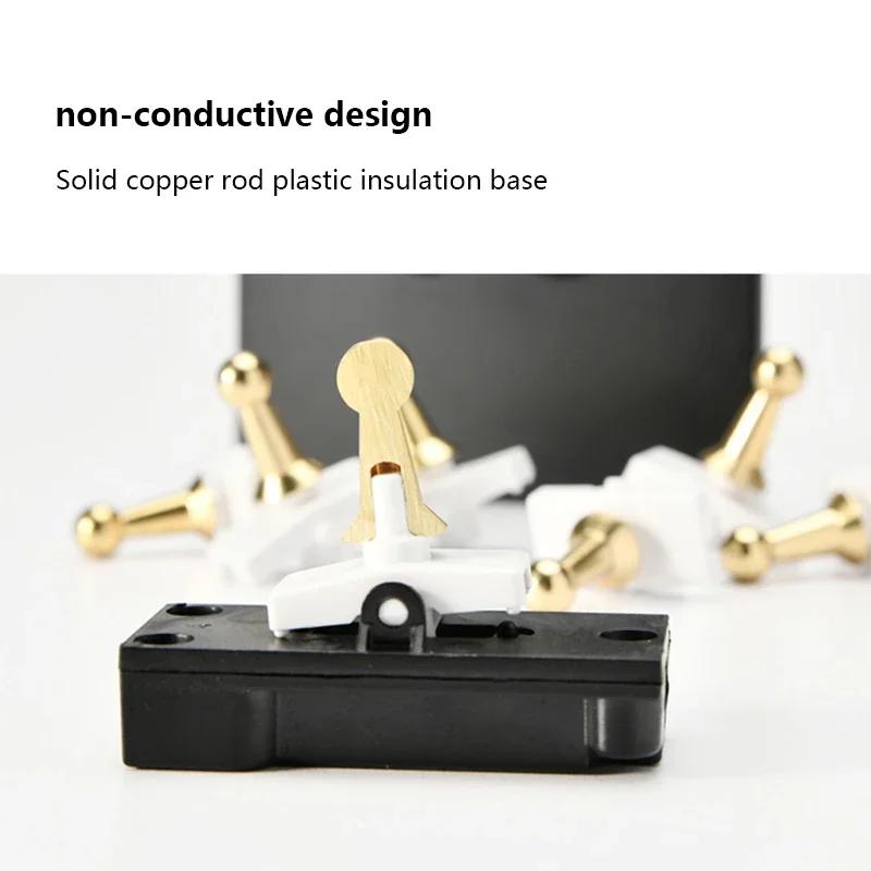 86 Type Retro Switch 1-4 Gang 2 Way Wall Light Brass Lever Toggle Switch Black Matte Stainless Steel Panel EU FR Power Outlet