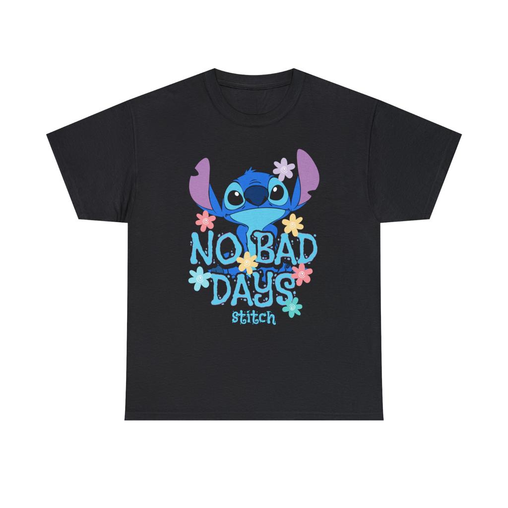 No Bad Days Lilo & Stitch TShirt Funny Cartoon Birthday Xmas Unisex Gift Tee Top