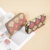 Women Soft PU Printed Long Wallet Double Zipper Large Capacity Wristlet Clutch Bag Card Coin Phone Purse