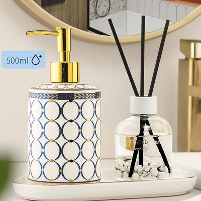 Ceramic Soap Dispenser Lightweight Shampoo Container Portable Liquid Lotion Dispenser  Hotel