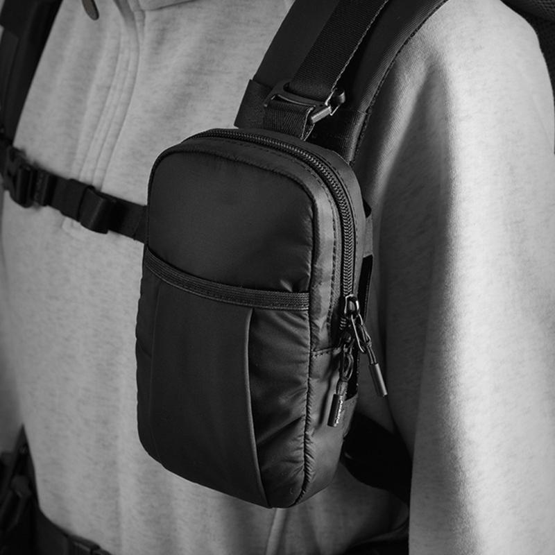 Adjustable Shoulder Strap Pouch Hanging Bag For Bags Camera Accessories Backpack Attachment With Extra Pockets Nylon