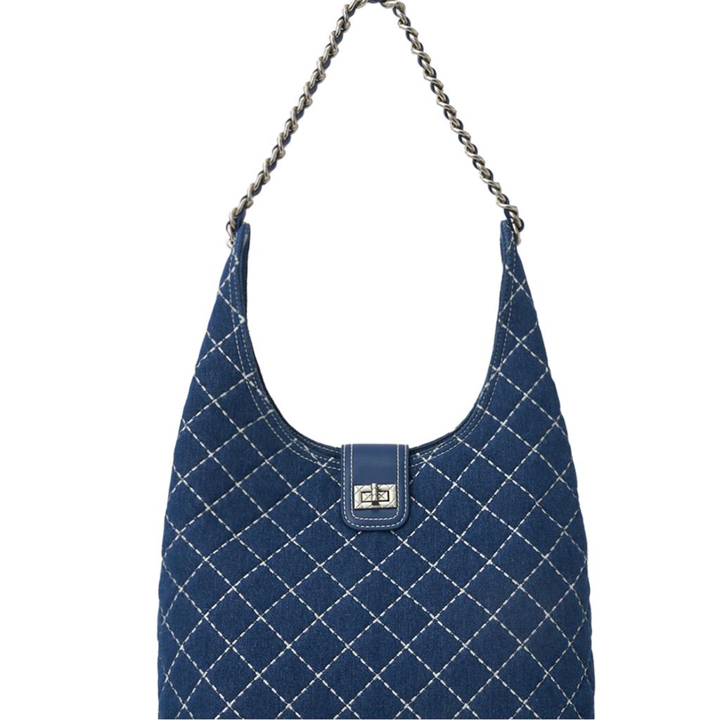 New Lee Denim Shoulder Bag Women's Dark Blue LE250136M-503
