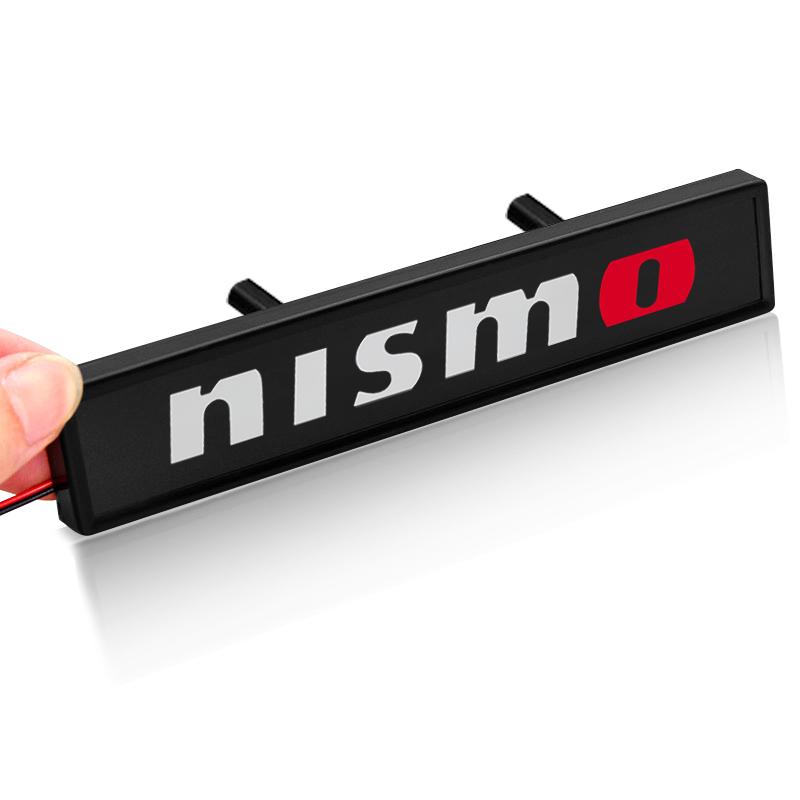 

1Pcs Car Decorative Light LED Front Hood Grille Emblem Badge Decor For Nissan Nismo DAYZ Livina Roox Sentra Altima Cube Micra Note Skyline