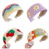 Crochet Knitted Kids Headband Colorful Children Hair Band Sweet Wide Hair Hoop  Daily