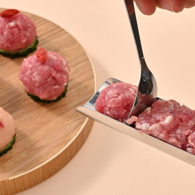 Stainless Steel Meatball Scoops Handheld Meatballs Shaping Tool Professional Meatball Making Device Kitchen Utensils