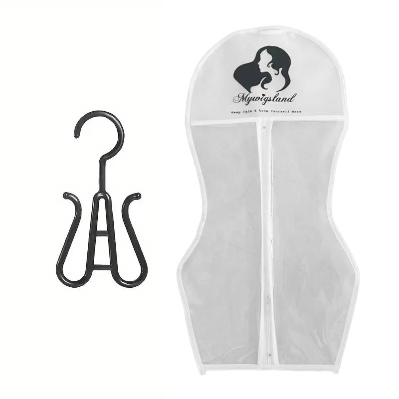 

Wig Storage Bag With Hanger Dustproof Portable With Zipper Wig Showcase Bag Foldable For Multiple Wigs & Accessories Unisex