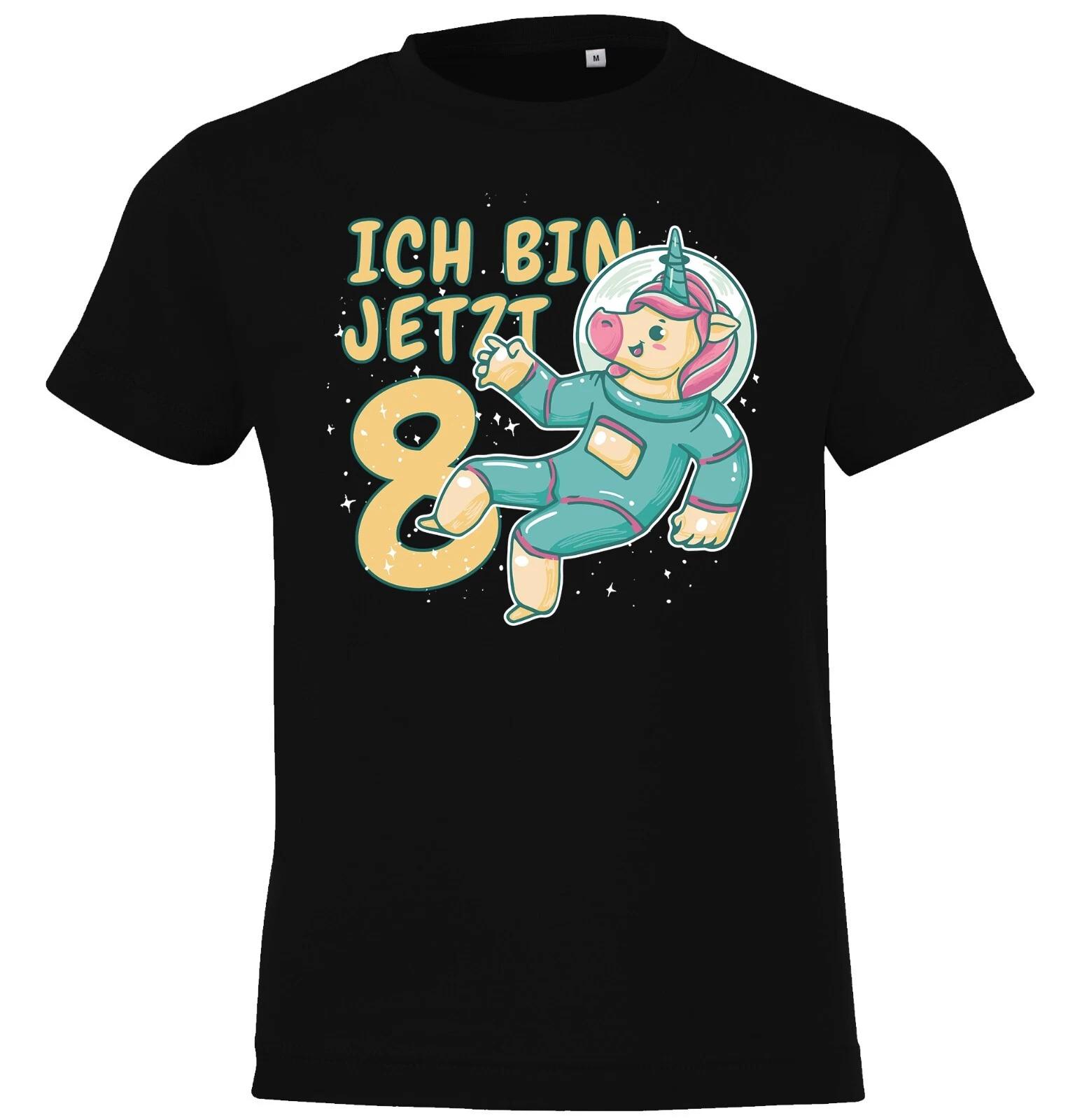 Youth Designz  I m Now 8  Kids kids boys T-Shirt Print Logo Astronaut Unicorn Fun 110