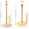 Minimalist Paper Towel Holder Bamboo Tissue Stand Multipurpose Vertical Paper Holder  Bathrooms