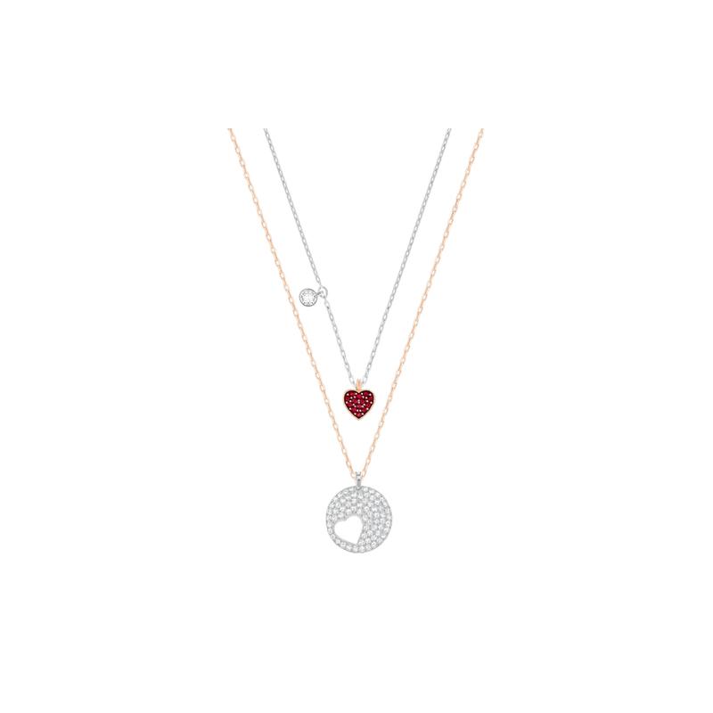 Swarovski Crystal Wishes Love Combination Necklace for Women 5529569