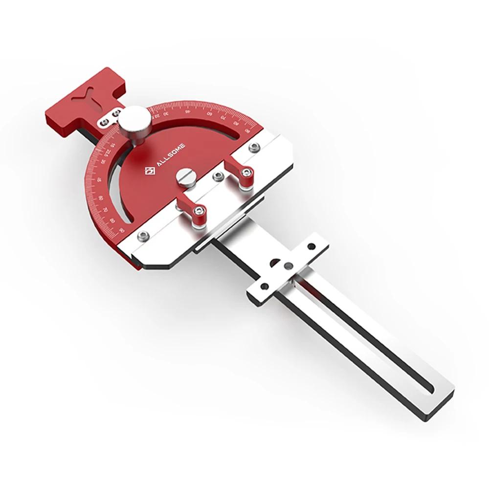 

Allsome Square Right Angle Guide Adjustable Multi-angle Track Saw Guide Angle Stop for Makita Festool DeWalt Guide Rail червоний