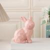 Ceramic Rabbit Sculpture Animal Figure Statue for Easter Table Decoration and Garden Desktop Display