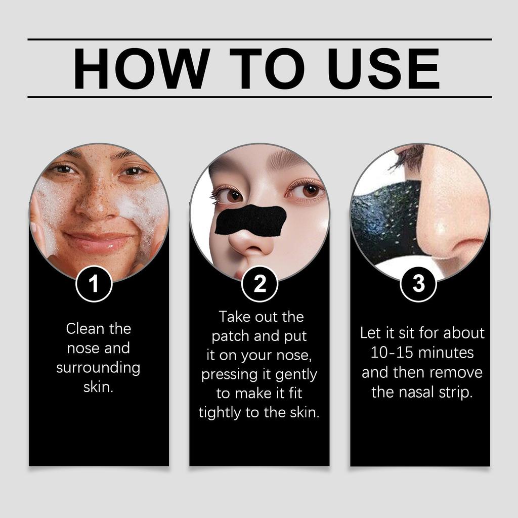 Blackhead Stripe Removal, Blackhead Patch Clean Pores Acne Blackhead Nose Strip, 24pcs/1box