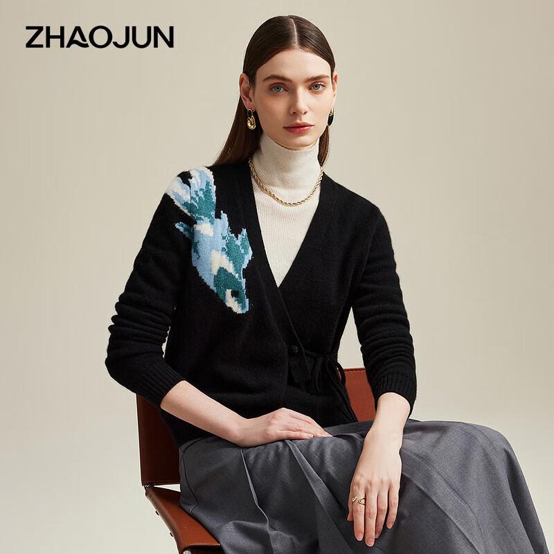 

Женский жаккардовый кашемировый кардиган с V-образным вырезом Zhaojun M