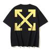 Off-White 2026 Summer New Angel Caravaggio Arrow Printed Short Sleeved T-shirt for Men and Women