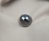 925 Sterling Silver Hematite Ring Faceted Round Gemstone Boho Minimalist Silver Jewelry