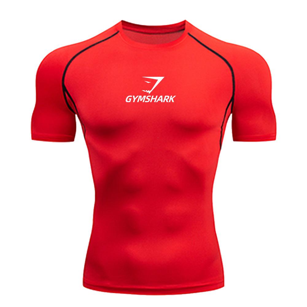 GYMSHARK Shark Short Sleeve Fitness T-shirt - Breathable, High Elasticity, Quick Dry.
