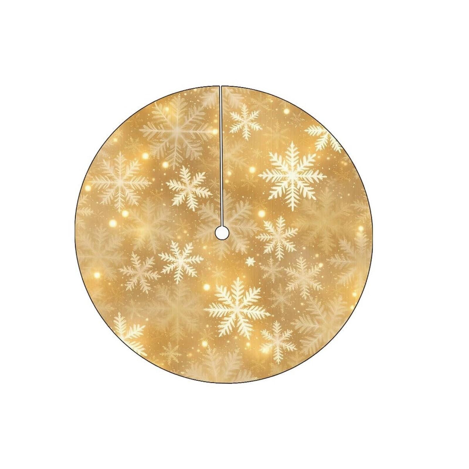 

Золотая Снежинка Юбка для Рождественской Елки с Золотым Блеском Снежинка Зимнее Праздничное Украшение Рождественская Атмосфера Юбка для Елки One Size