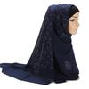 72*175cm summer muslim women chiffon hijab scarf diamonds glitter femme musulman shawls wrap islamic headscarf malaysia hijab