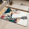 Character S-Super Sonico Floor Mat Eco Diatomite Antibacterial Odor-Resistant Floor Mat & Drain Pad for Kitchen & Bathroom