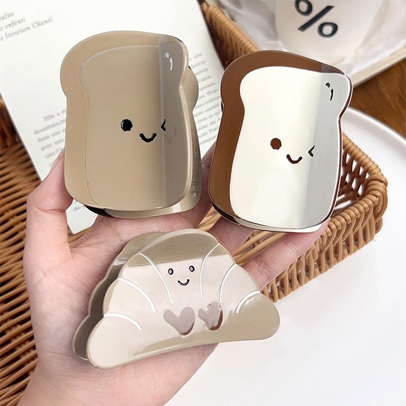 1 Stück Neuer Essigsäure-Greifclip Einfacher Toast-Haarclip Haaraccessoires Süßes Mädchen Herz Haargreifer Haiklammer Groß