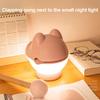 Wooden Fish Night Light Stress Relief Tap Lamp Cute Glow Bedside Lamp USB Charging Sleep Companion Interactive Toy