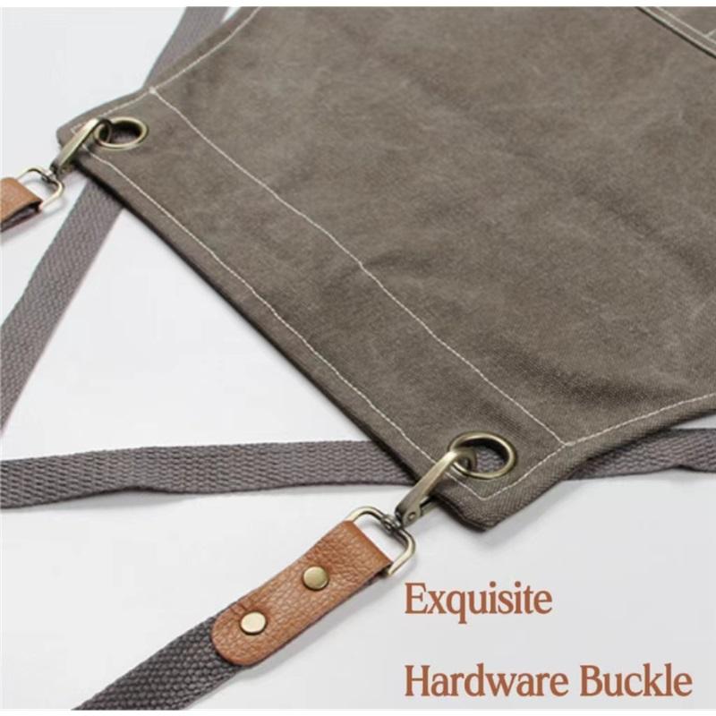 New Fashion Canvas Kitchen Aprons For Woman Men Chef Work Apron For Grill Restaurant Bar Shop Cafes Beauty Nails Studios Uniform