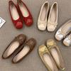 Single Shoes Women's Flat Shoes Small Fragrant Wind French One-pedal Lazy Shoes Grandma Shoes Spring and Summer Beanie Shoes Boat Shoes Ladyshoes